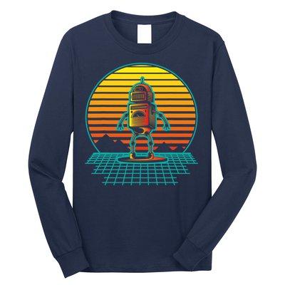 Retro Vintage Robot Robots Robotics Engineer Engineering Long Sleeve Shirt
