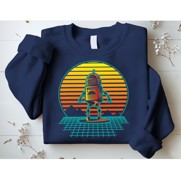 Retro Vintage Robot Robots Robotics Engineer Engineering Sweatshirt