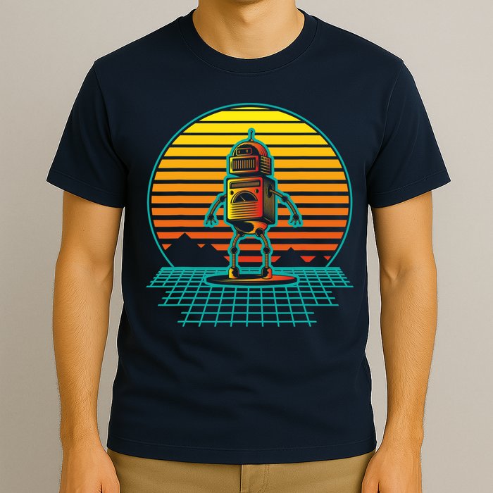 Retro Vintage Robot Robots Robotics Engineer Engineering T-Shirt