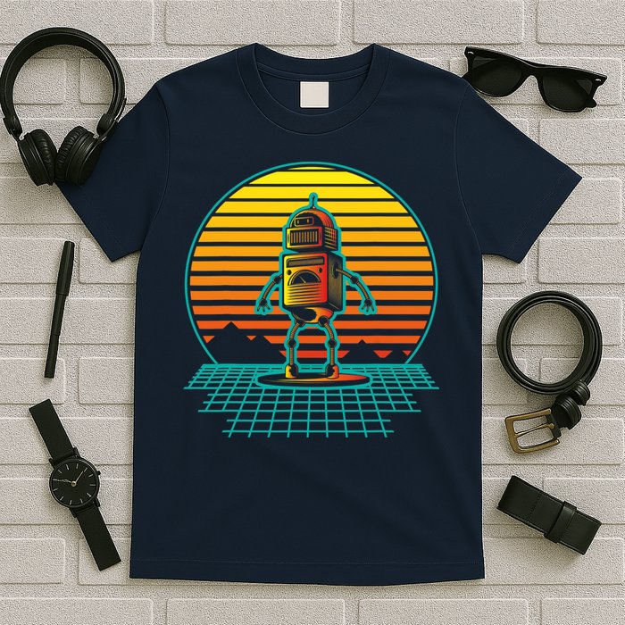 Retro Vintage Robot Robots Robotics Engineer Engineering T-Shirt