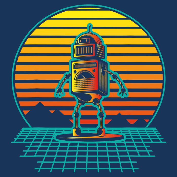 Retro Vintage Robot Robots Robotics Engineer Engineering T-Shirt