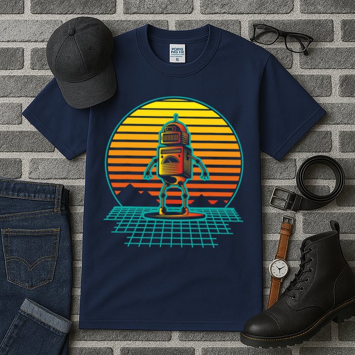 Retro Vintage Robot Robots Robotics Engineer Engineering Tall T-Shirt