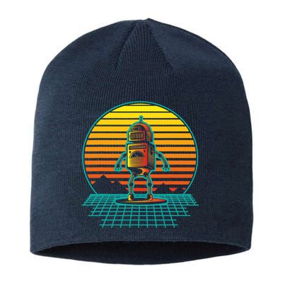 Retro Vintage Robot Robots Robotics Engineer Engineering Sustainable Beanie