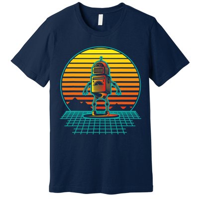 Retro Vintage Robot Robots Robotics Engineer Engineering Premium T-Shirt