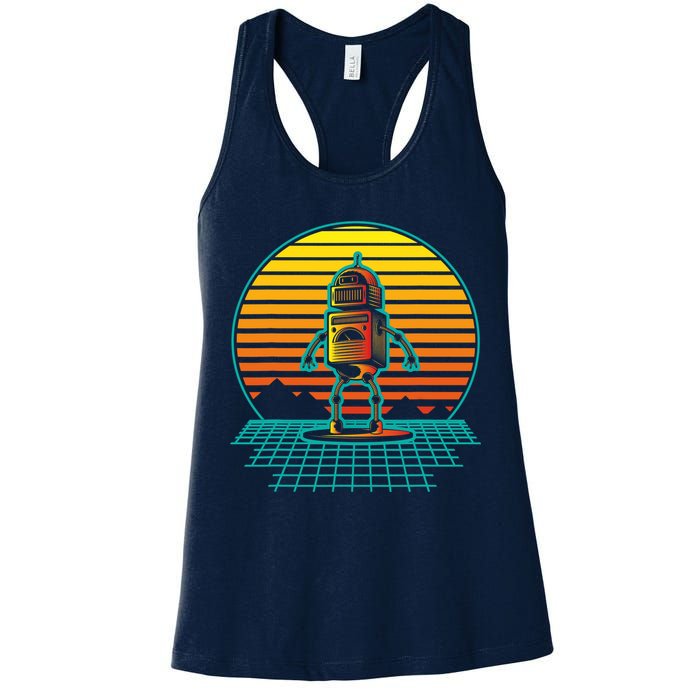 Retro Vintage Robot Robots Robotics Engineer Engineering Womens Tank Top