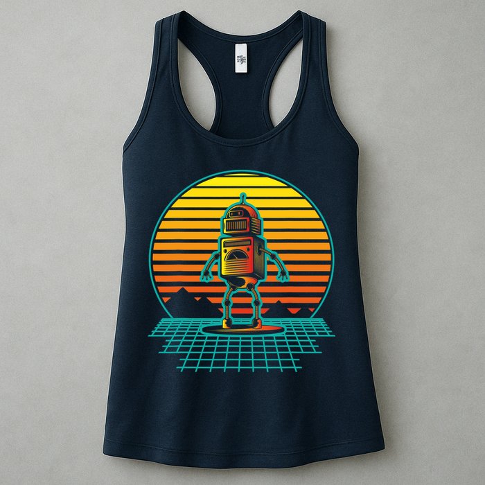 Retro Vintage Robot Robots Robotics Engineer Engineering Womens Tank Top