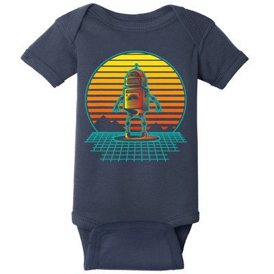 Retro Vintage Robot Robots Robotics Engineer Engineering Baby Bodysuit