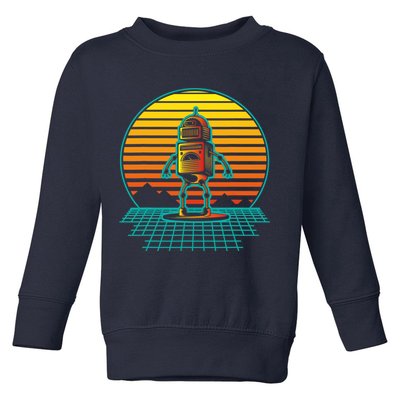 Retro Vintage Robot Robots Robotics Engineer Engineering Toddler Sweatshirt