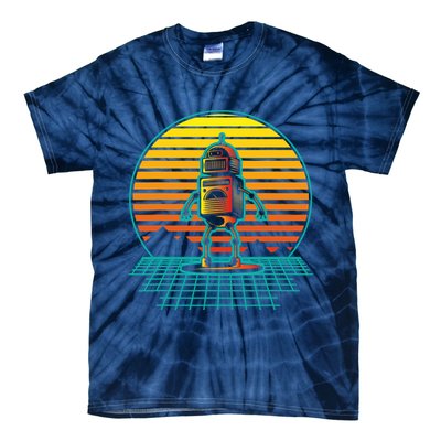 Retro Vintage Robot Robots Robotics Engineer Engineering Tie-Dye T-Shirt