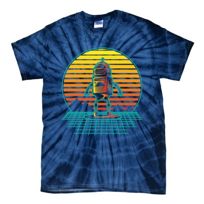 Retro Vintage Robot Robots Robotics Engineer Engineering Tie-Dye T-Shirt