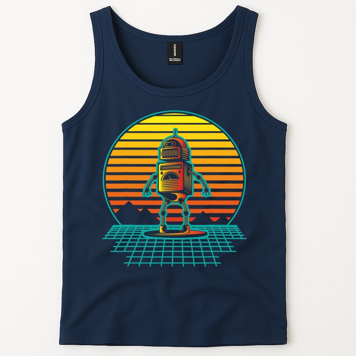 Retro Vintage Robot Robots Robotics Engineer Engineering Tank Top