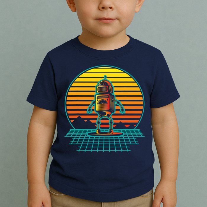Retro Vintage Robot Robots Robotics Engineer Engineering Toddler T-Shirt