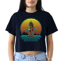 Retro Vintage Robot Robots Robotics Engineer Engineering Crop Top