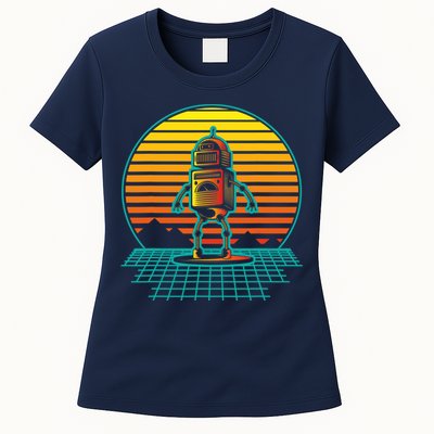 Retro Vintage Robot Robots Robotics Engineer Engineering Womens T-Shirt