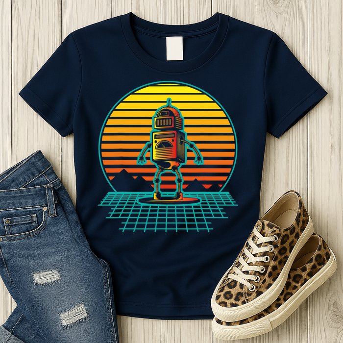 Retro Vintage Robot Robots Robotics Engineer Engineering Womens T-Shirt