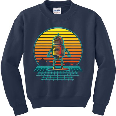 Retro Vintage Robot Robots Robotics Engineer Engineering Kids Sweatshirt