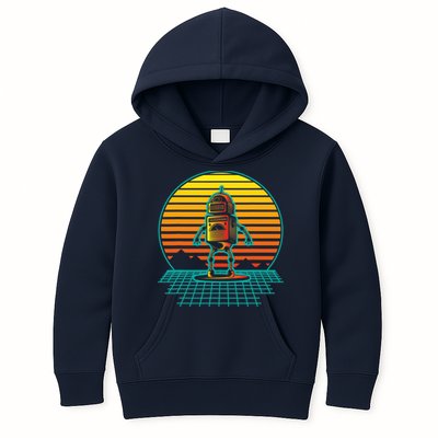 Retro Vintage Robot Robots Robotics Engineer Engineering Kids Hoodie