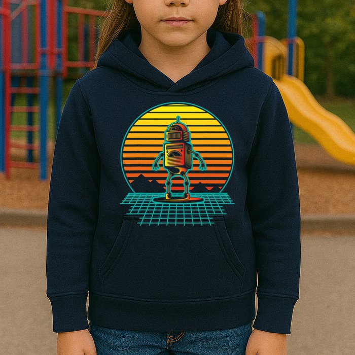 Retro Vintage Robot Robots Robotics Engineer Engineering Kids Hoodie