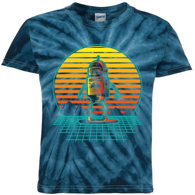 Retro Vintage Robot Robots Robotics Engineer Engineering Kids Tie-Dye T-Shirt