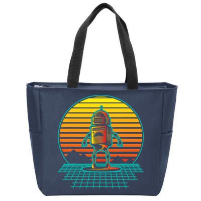 Retro Vintage Robot Robots Robotics Engineer Engineering Zip Tote Bag