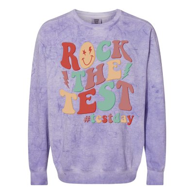 Retro Vintage Rock The Test #Testday Colorblast Crewneck Sweatshirt