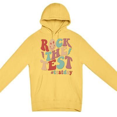 Retro Vintage Rock The Test #Testday Premium Pullover Hoodie