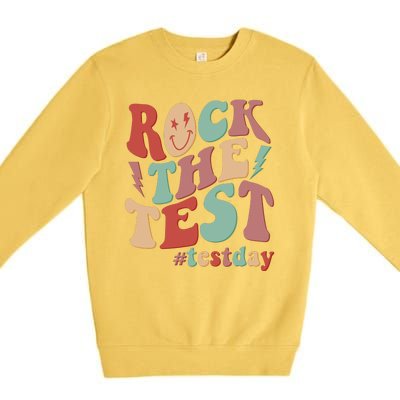 Retro Vintage Rock The Test #Testday Premium Crewneck Sweatshirt