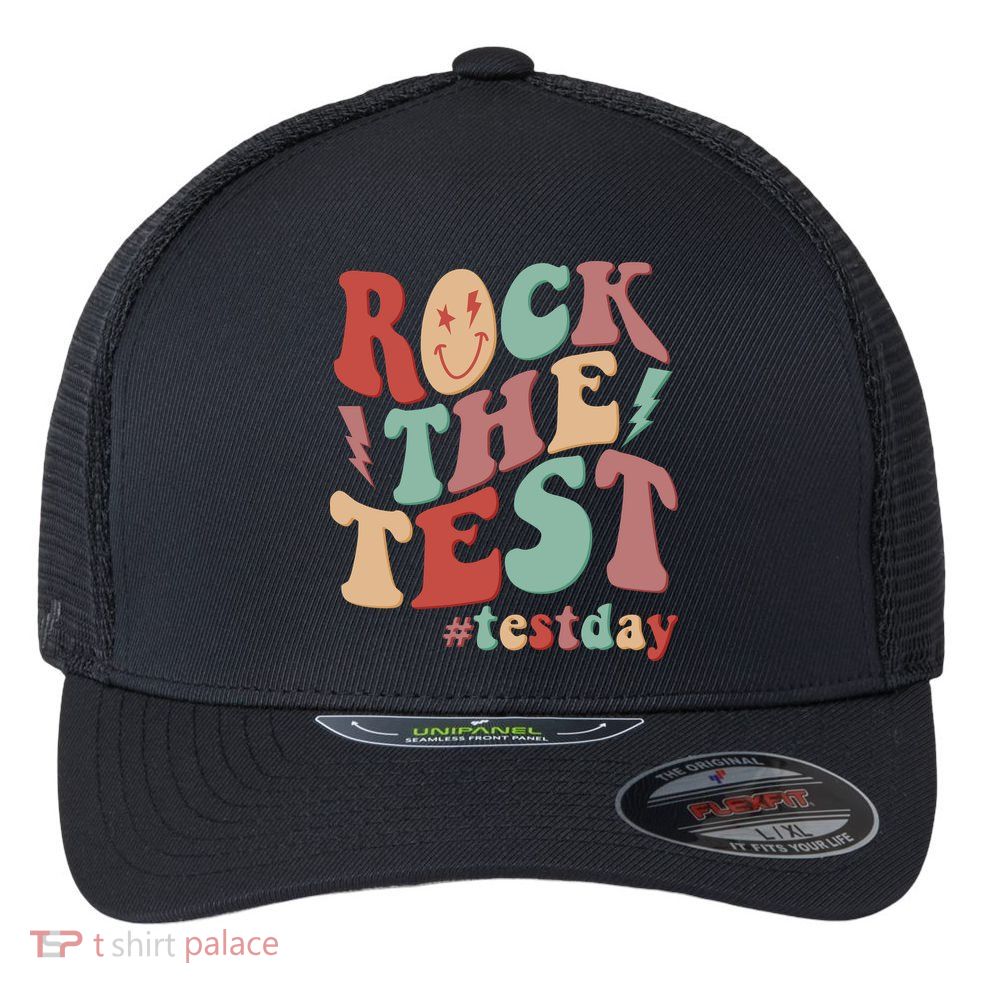 Retro Vintage Rock The Test #Testday Flexfit Unipanel Trucker Cap