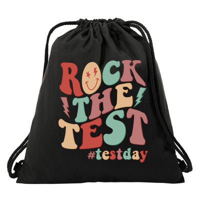 Retro Vintage Rock The Test #Testday Drawstring Bag