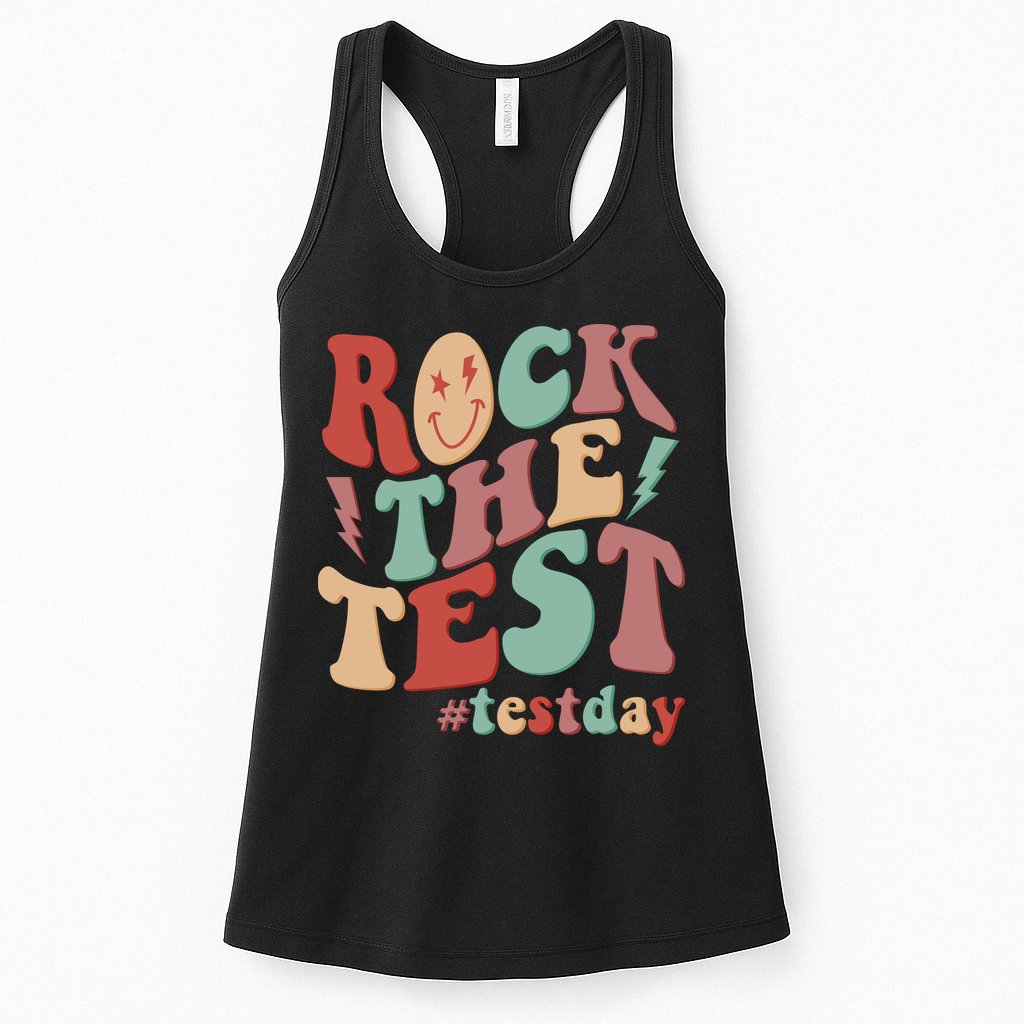 Retro Vintage Rock The Test #Testday Womens Tank Top