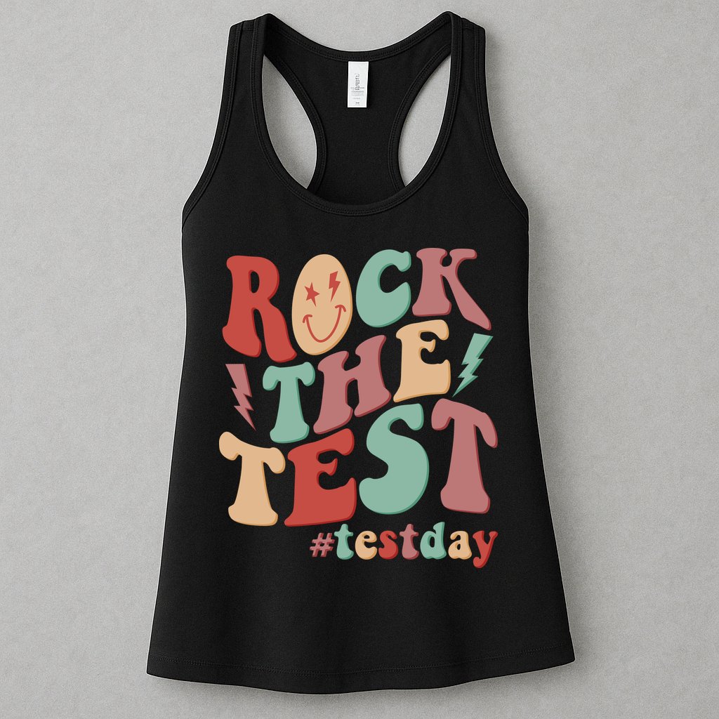 Retro Vintage Rock The Test #Testday Womens Tank Top
