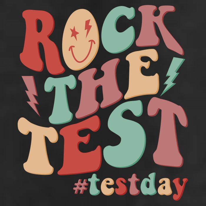 Retro Vintage Rock The Test #Testday Golf Towel
