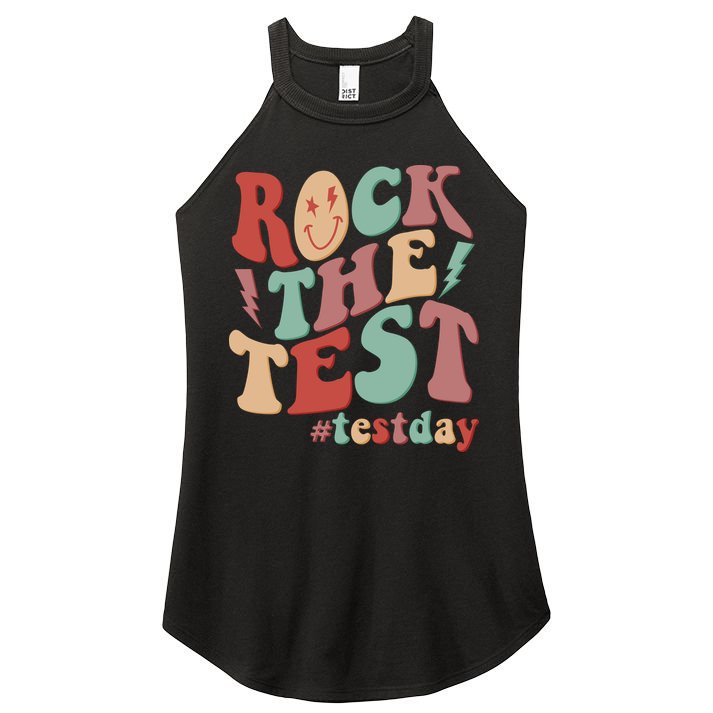 Retro Vintage Rock The Test #Testday Women's Perfect Tri Rocker Tank