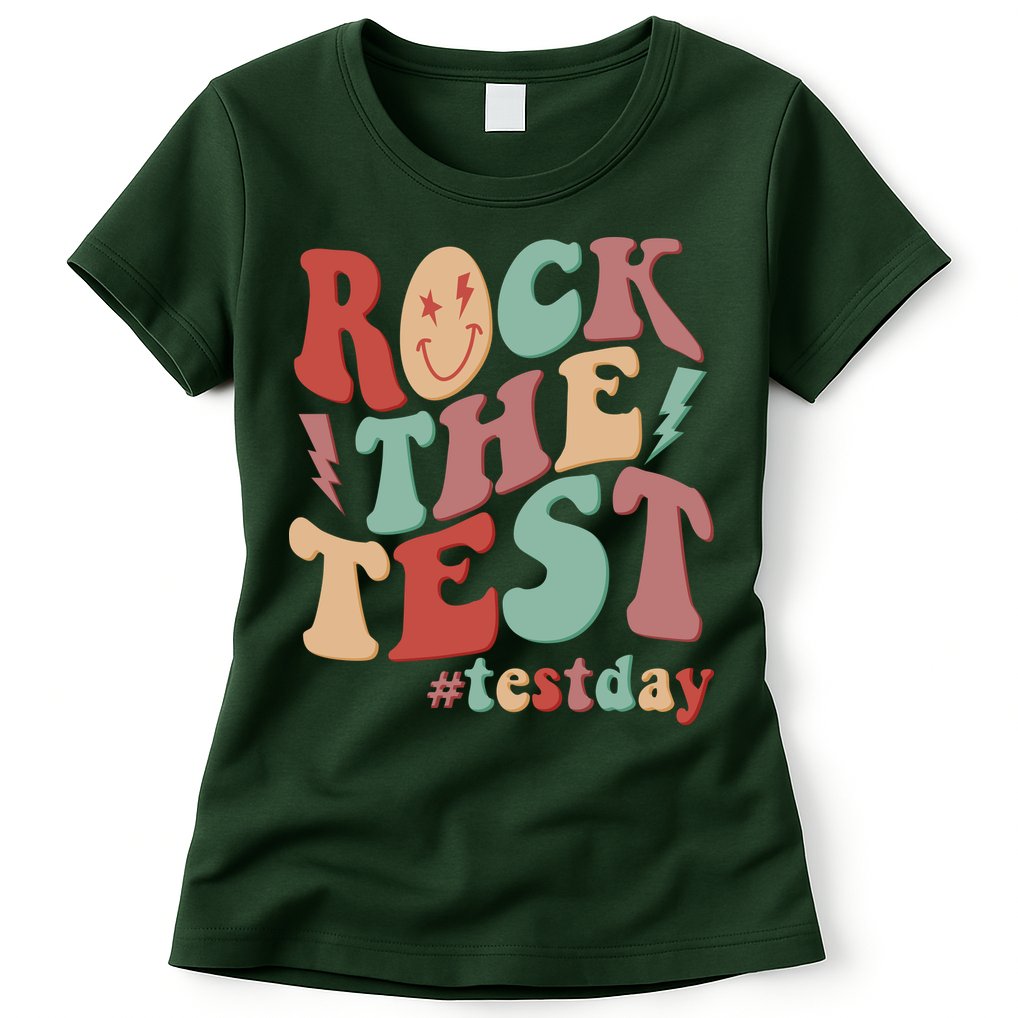 Retro Vintage Rock The Test #Testday Womens T-Shirt