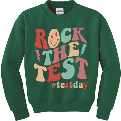 Retro Vintage Rock The Test #Testday Kids Sweatshirt