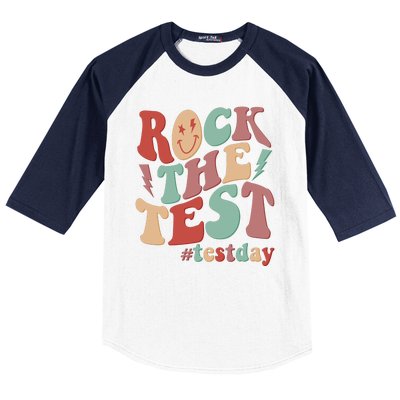 Retro Vintage Rock The Test #Testday Baseball Sleeve Shirt