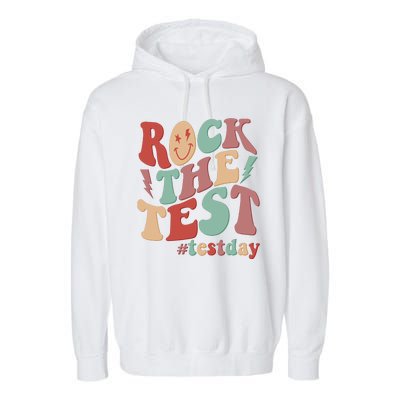 Retro Vintage Rock The Test #Testday Garment-Dyed Fleece Hoodie