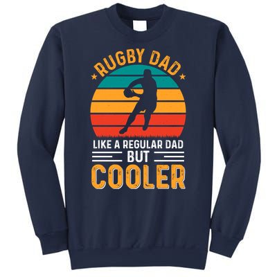 Retro Vintage Rugby Dad Like A Regular Dad But Cooler Fathers Day Sweatshirt