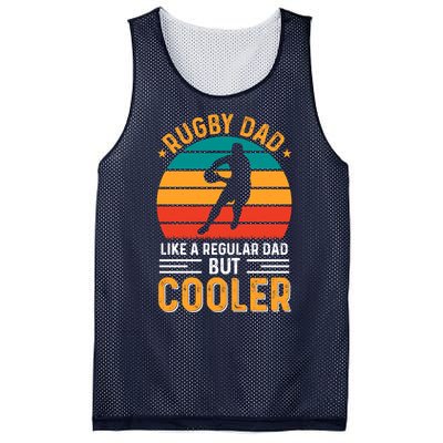 Retro Vintage Rugby Dad Like A Regular Dad But Cooler Fathers Day Mesh Reversible Basketball Jersey Tank