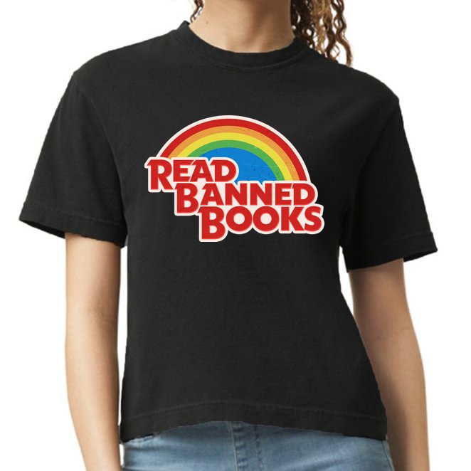Retro Vintage Read Banned Books Comfort Colors Boxy T-Shirt
