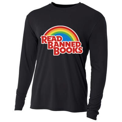 Retro Vintage Read Banned Books Cooling Performance Long Sleeve Crew