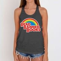 Retro Vintage Read Banned Books Women's Knotted Racerback Tank