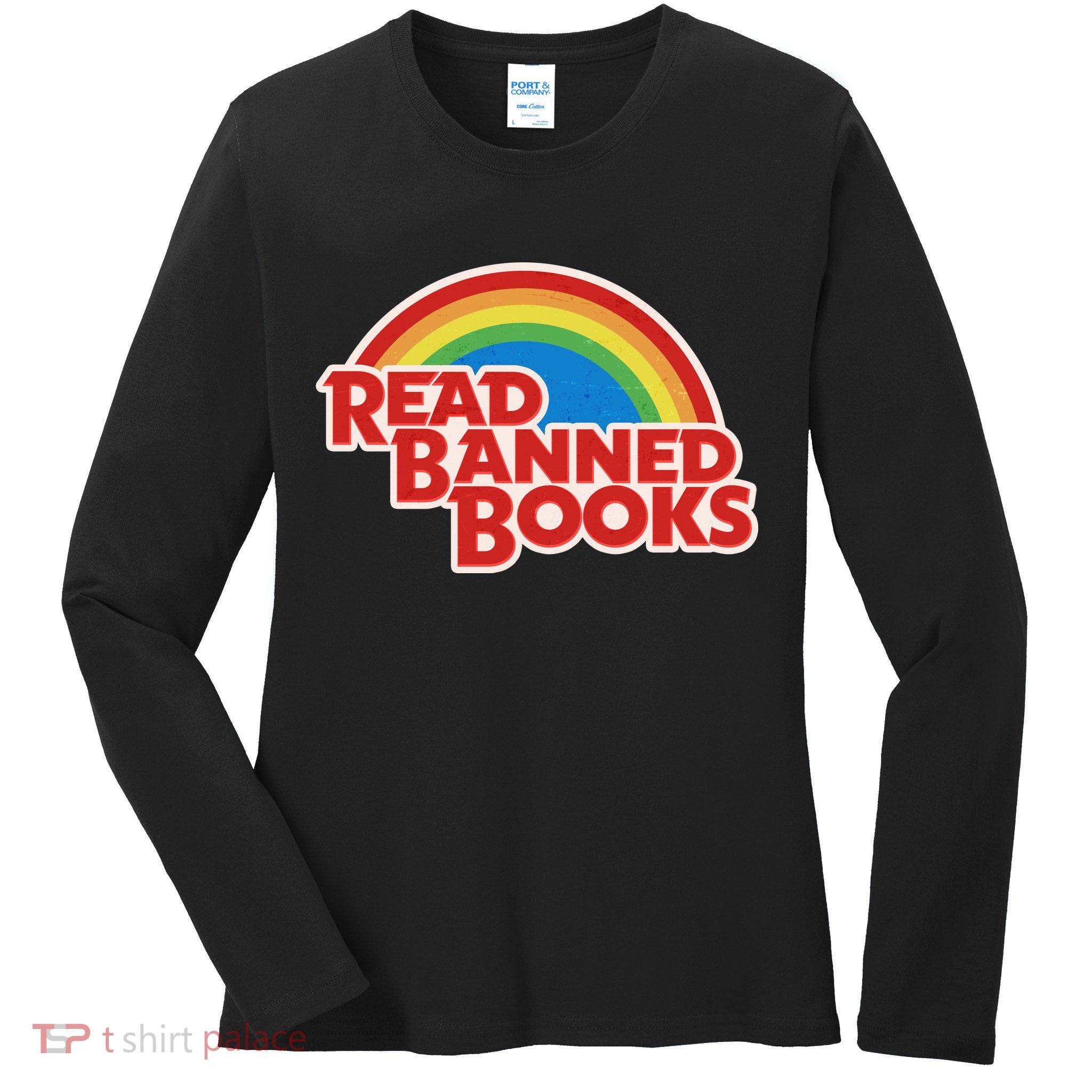 Retro Vintage Read Banned Books Ladies Long Sleeve Shirt
