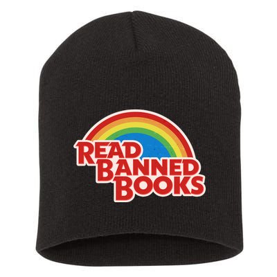 Retro Vintage Read Banned Books Short Acrylic Beanie