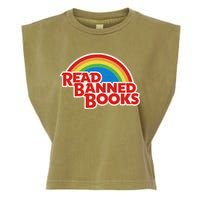 Retro Vintage Read Banned Books Garment-Dyed Women's Muscle Tee