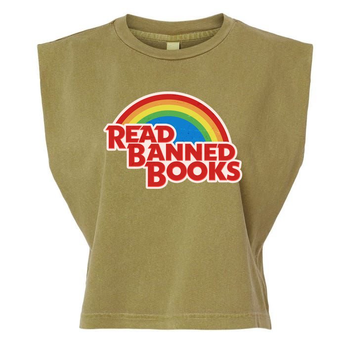 Retro Vintage Read Banned Books Garment-Dyed Women's Muscle Tee