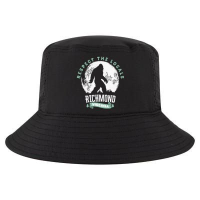 Richmond Virginia Respect The Locals Bigfoot Sasquatch Moon Cool Comfort Performance Bucket Hat