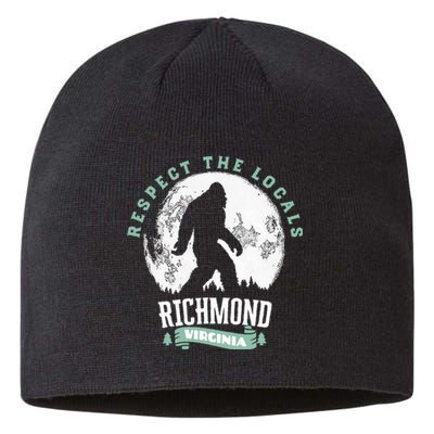 Richmond Virginia Respect The Locals Bigfoot Sasquatch Moon Sustainable Beanie