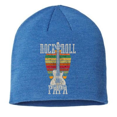 Retro Vintage Rock And Roll Papa Guitar Sustainable Beanie