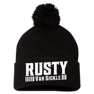 Rusty Vansickle Pom Pom 12in Knit Beanie